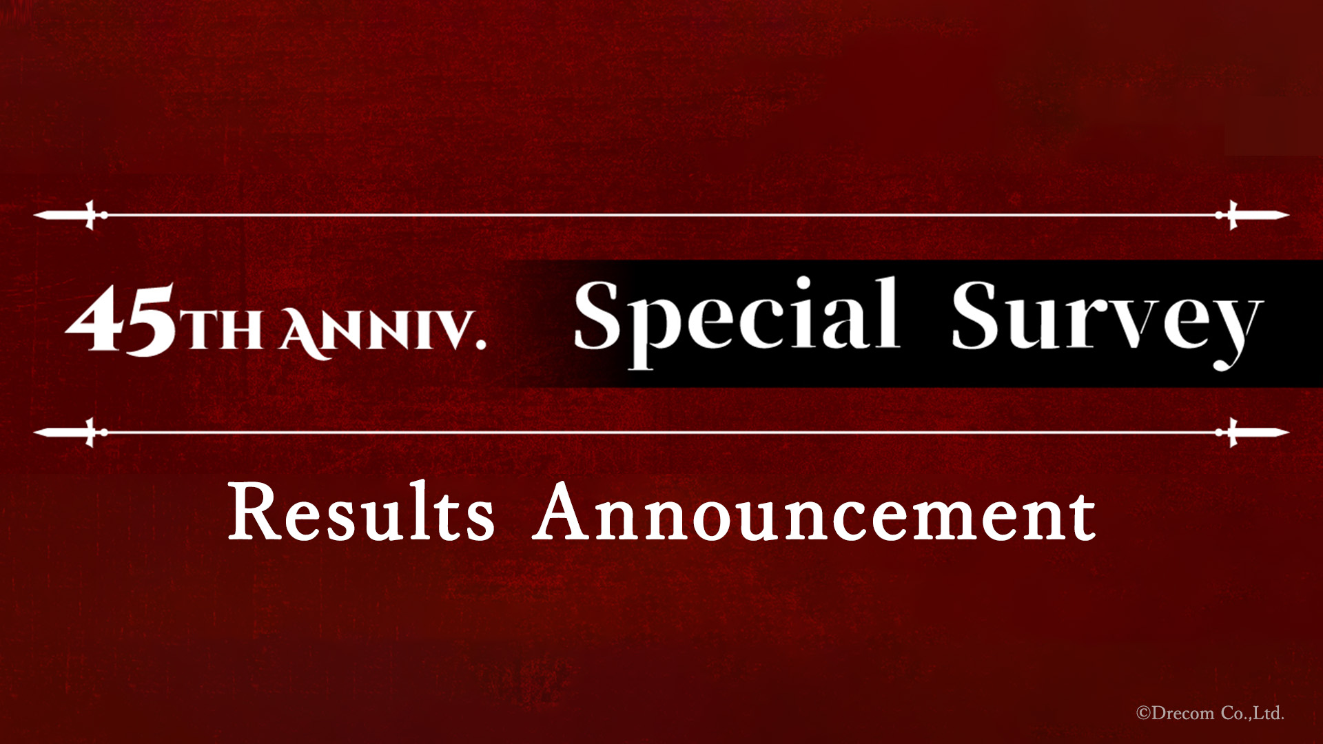 Wizardry 45th Anniversary Special Survey: Results Announcement